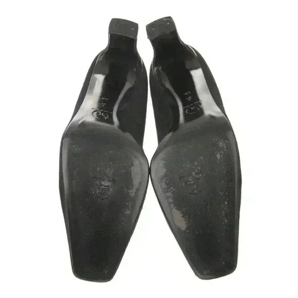 ST. JOHN Chiara Black Suede Mary Jane Square Toe Pumps US 8.5 AA Old Money - Picture 6 of 8